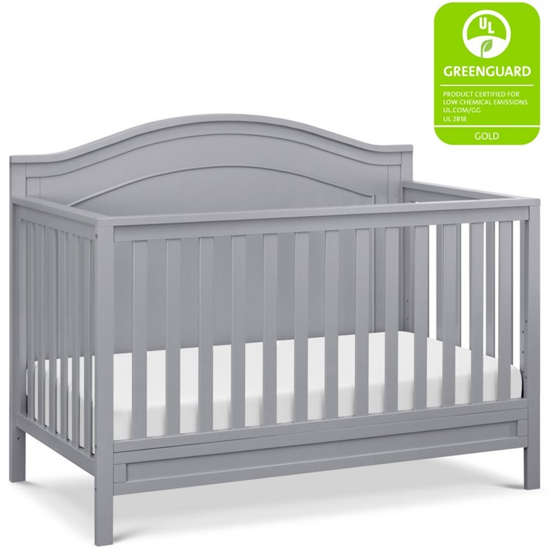 4-in-1 Convertible Crib Set with Matching Dresser Changing Table in Gray