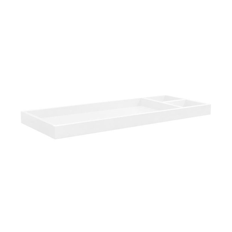 4-in-1 Convertible Crib and Dresser Set with Removable Changing Tray in White