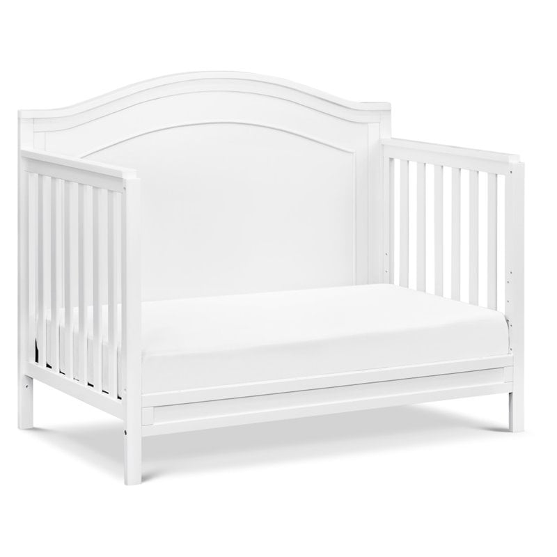 4-in-1 Convertible Crib and Dresser Set with Removable Changing Tray in White