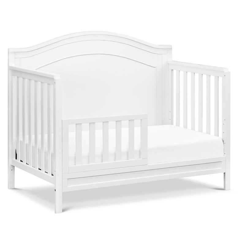 4-in-1 Convertible Crib and Dresser Set with Removable Changing Tray in White