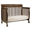 4-in-1 Convertible Crib Set with Dresser Mattress and Changing Tray in Espresso