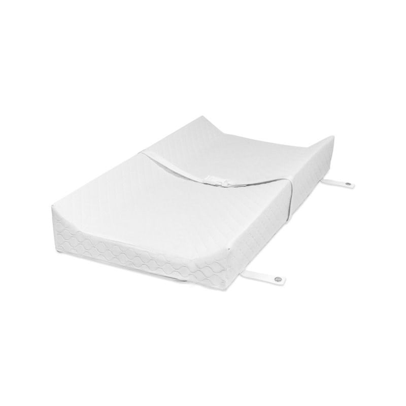 4-in-1 Convertible Crib Set with Dresser Mattress and Changing Tray in White