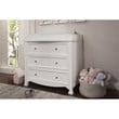 4-in-1 Convertible Crib Set with Dresser Mattress and Changing Tray in White