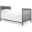 4-in-1 Convertible Mini Crib and Dresser Set with Changing Tray in Slate Gray