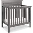 4-in-1 Convertible Mini Crib and Dresser Set with Changing Tray in Slate Gray