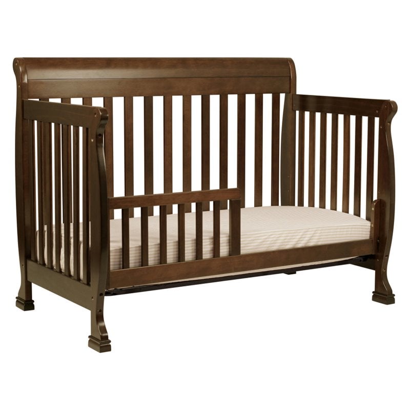 4-in-1 Convertible Crib and Dresser Set with Removable Changing Tray in White