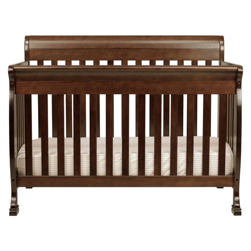 4-in-1 Convertible Crib and Dresser Set with Removable Changing Tray in White