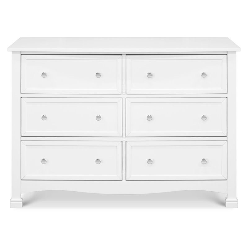 4-in-1 Convertible Crib and Dressers Set with Removable Changing Tray in White