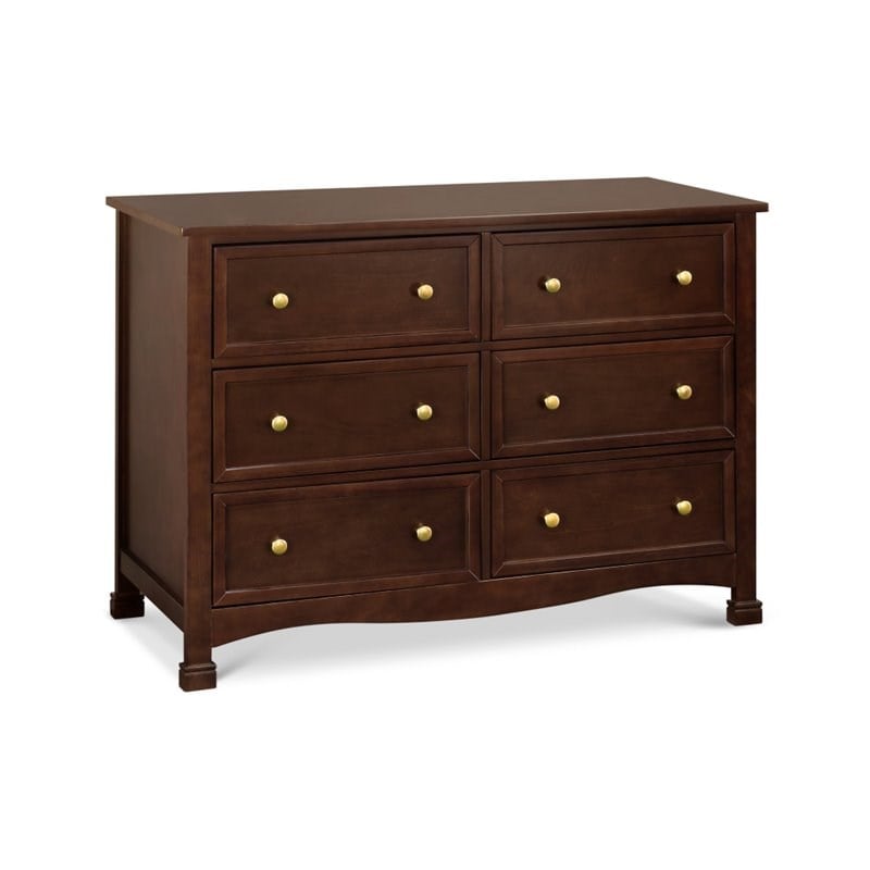 4-in-1 Convertible Classic Crib and Dresser Set with Changing Tray in Espresso