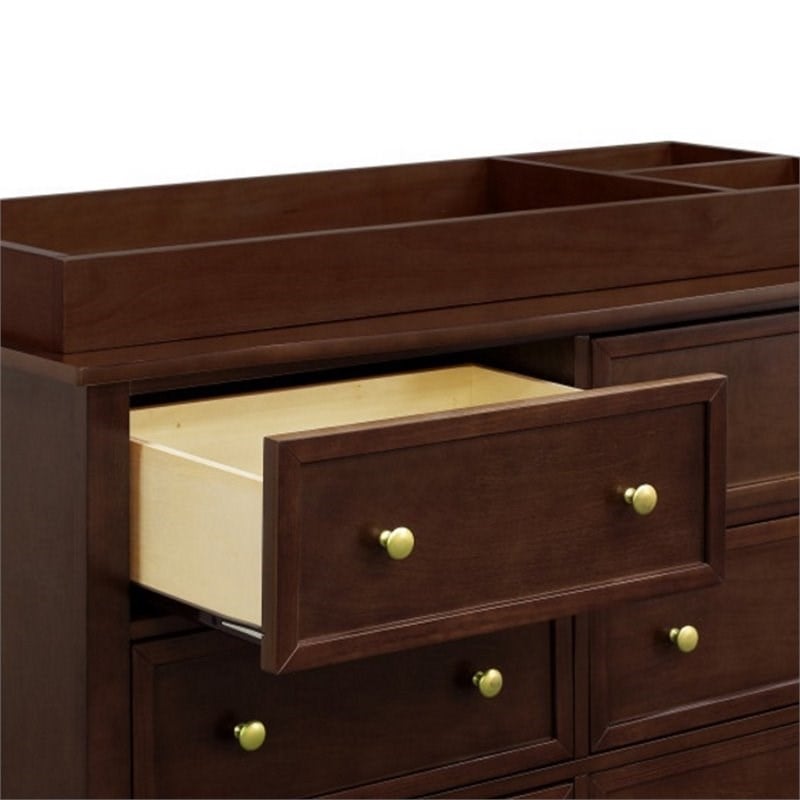 4-in-1 Convertible Classic Crib and Dresser Set with Changing Tray in Espresso