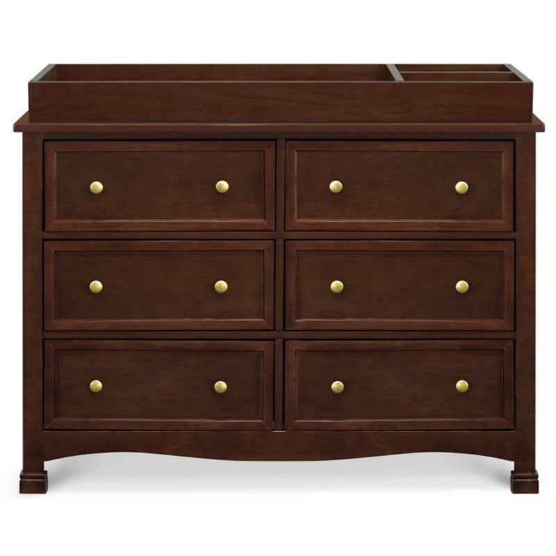 4-in-1 Convertible Classic Crib and Dresser Set with Changing Tray in Espresso