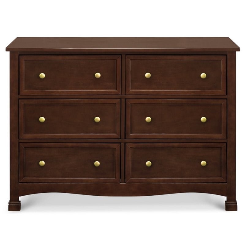 4-in-1 Convertible Classic Crib and Dresser Set with Changing Tray in Espresso