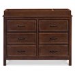 4-in-1 Convertible Crib and Dresser Set with Removable Changing Tray in Espresso