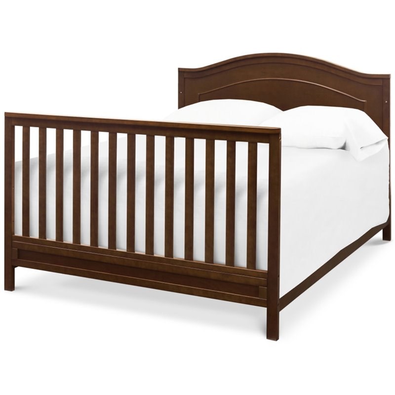 4-in-1 Convertible Crib and Dresser Changing Table Set with Mattress in Espresso