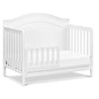 4-in-1 Convertible Crib and Dresser Changing Table Set with Mattress in White