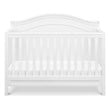4-in-1 Convertible Crib and Dresser Changing Table Set with Mattress in White