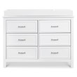4-in-1 Convertible Crib and Dresser Changing Table Set with Mattress in White