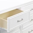 4-in-1 Convertible Crib and Dresser Changing Table Set with Mattress in White