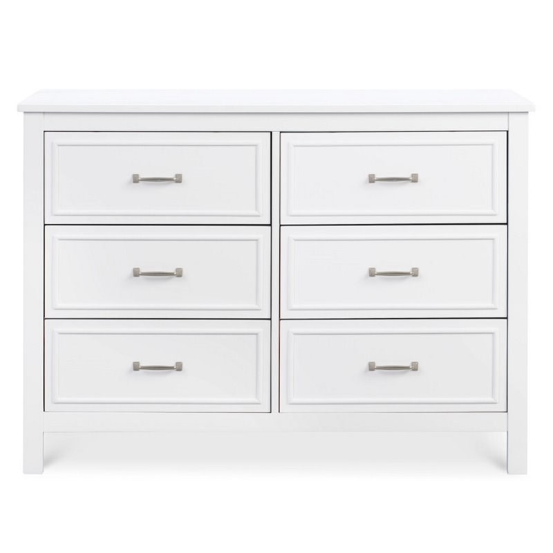 4-in-1 Convertible Crib and Dresser Changing Table Set with Mattress in White
