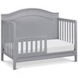 4-in-1 Convertible Crib and Dresser Changing Table Set with Mattress in Gray