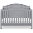 4-in-1 Convertible Crib and Dresser Changing Table Set with Mattress in Gray