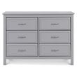 4-in-1 Convertible Crib and Dresser Changing Table Set with Mattress in Gray