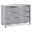 4-in-1 Convertible Crib and Dresser Changing Table Set with Mattress in Gray