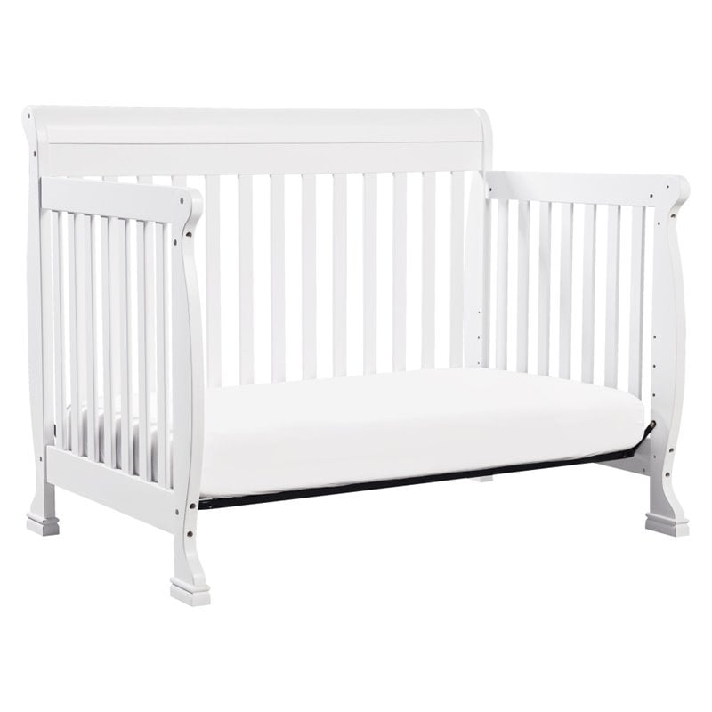 4 in 1 Convertible Crib and Dresser Changing Table Set with Mattress in White