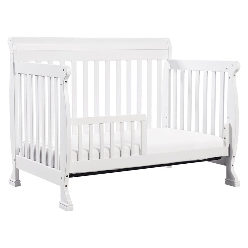 4 in 1 Convertible Crib and Dresser Changing Table Set with Mattress in White