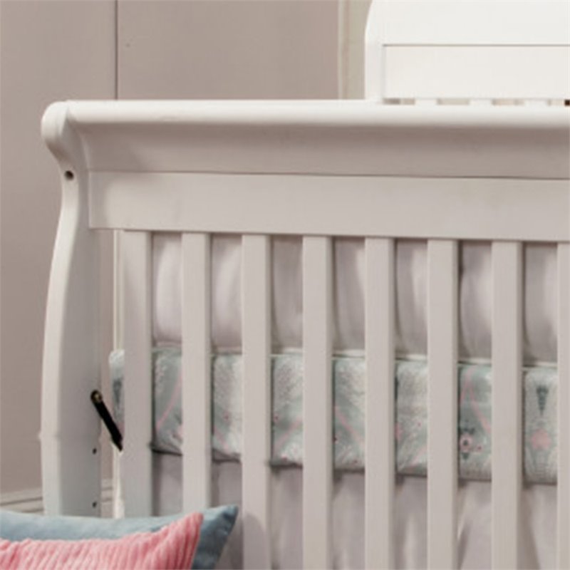 4 in 1 Convertible Crib and Dresser Changing Table Set with Mattress in White