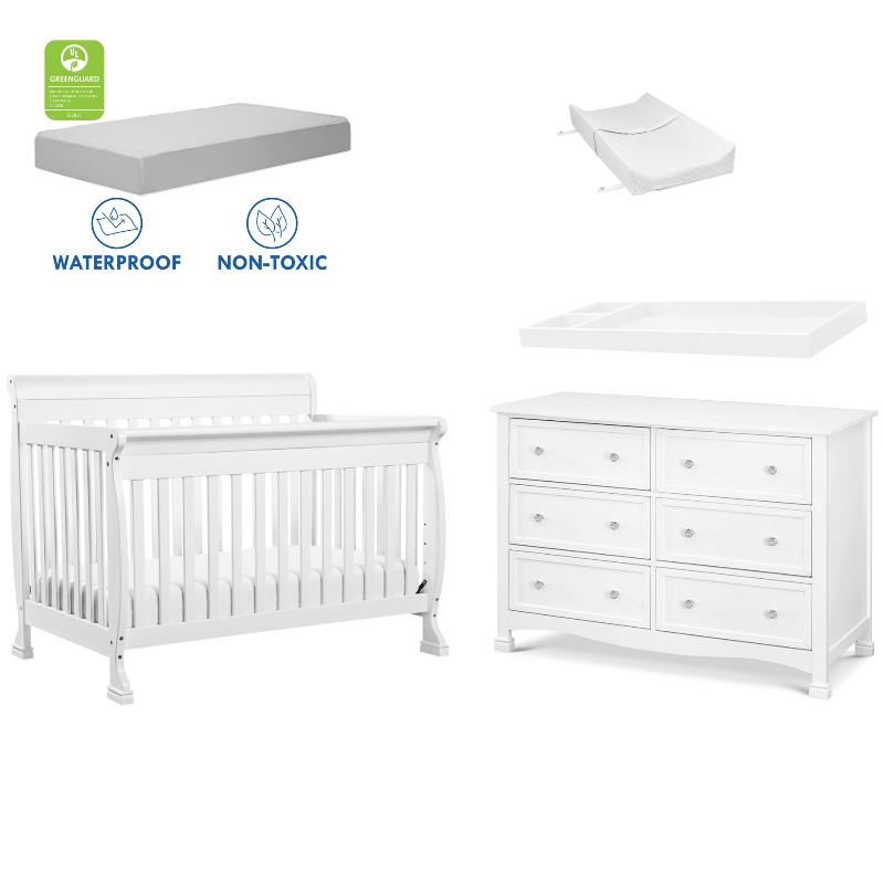 4 In 1 Convertible Crib And Dresser, Crib With Changing Table And Dresser Set