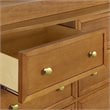 4-in-1 Convertible Classic Crib and Dresser Set with Changing Tray in Chestnut