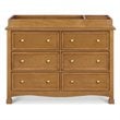 4-in-1 Convertible Classic Crib and Dresser Set with Changing Tray in Chestnut