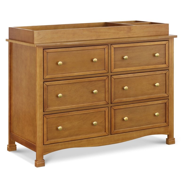 4-in-1 Convertible Classic Crib and Dresser Set with Changing Tray in Chestnut