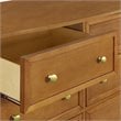 4-in-1 Convertible Classic Crib and Dresser Set with Changing Tray in Chestnut