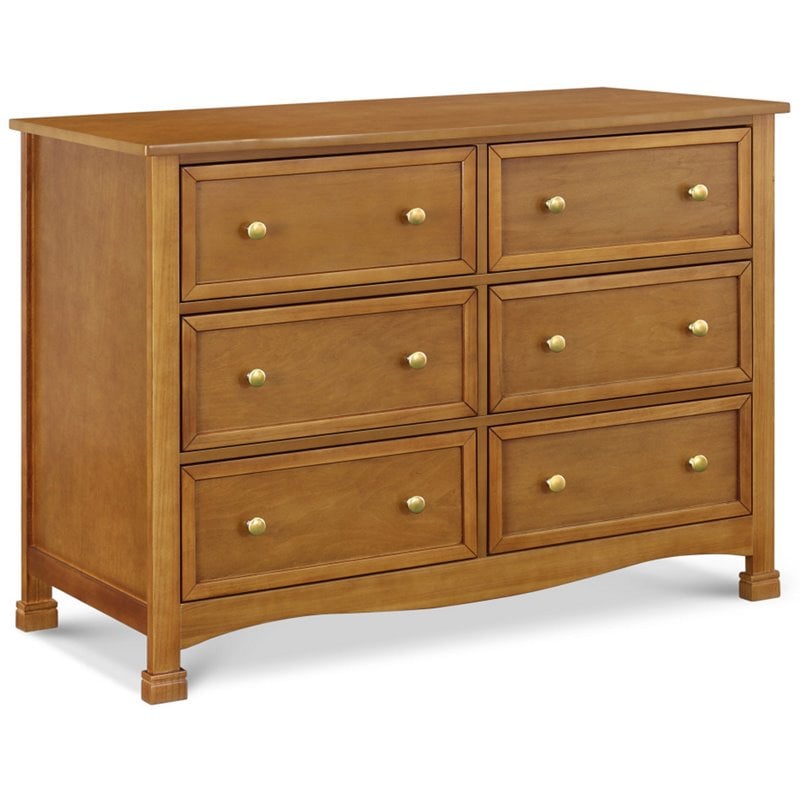 4-in-1 Convertible Classic Crib and Dresser Set with Changing Tray in Chestnut