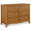 4-in-1 Convertible Classic Crib and Dresser Set with Changing Tray in Chestnut