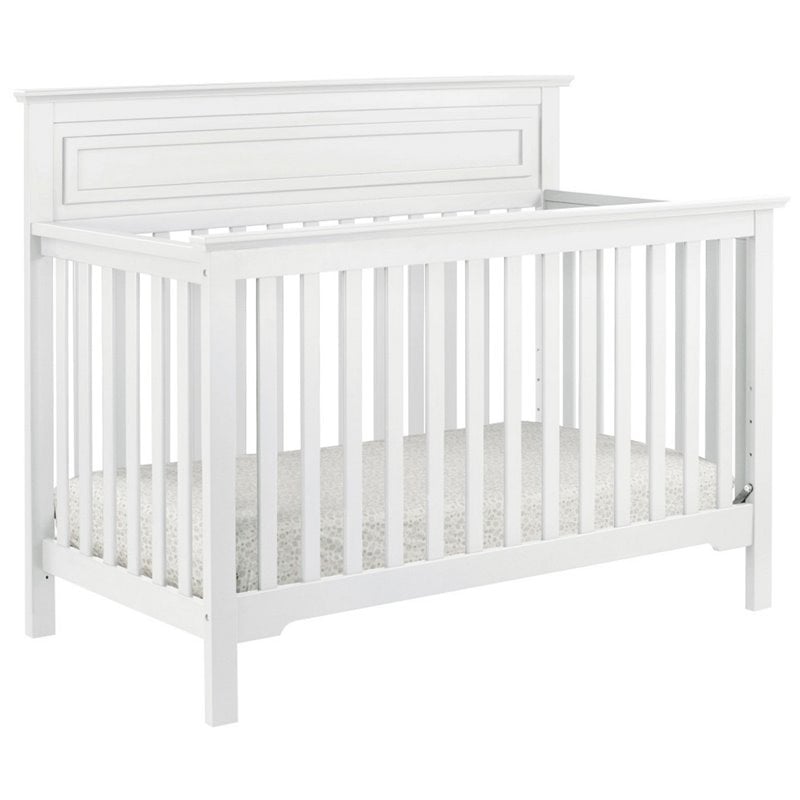 white crib and dresser set