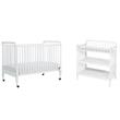3 in 1 Convertible Crib Set with Matching Changing Table in White
