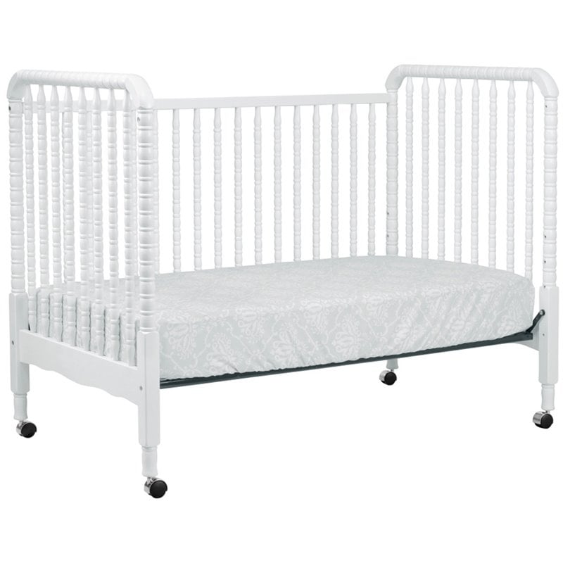 3 in 1 Convertible Crib Set with Matching Dresser in White