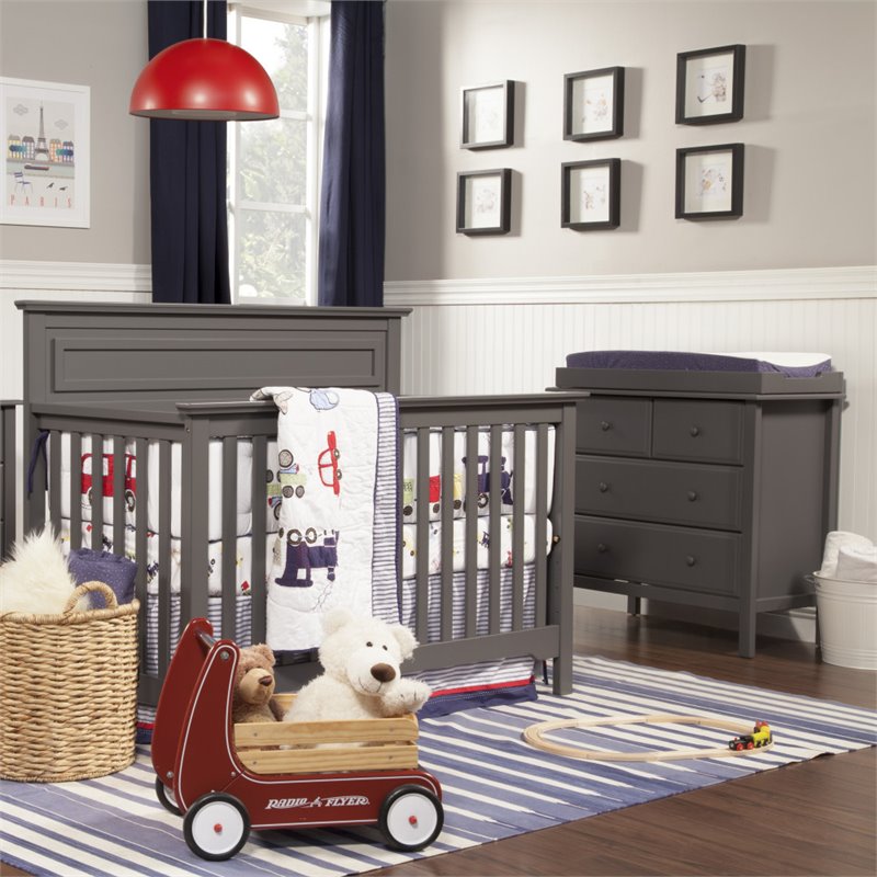 slate gray crib