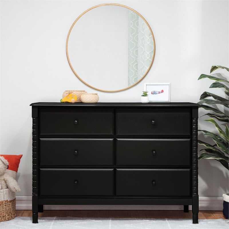 DaVinci Jenny Lind Spindle 6-Drawer Dresser in Ebony