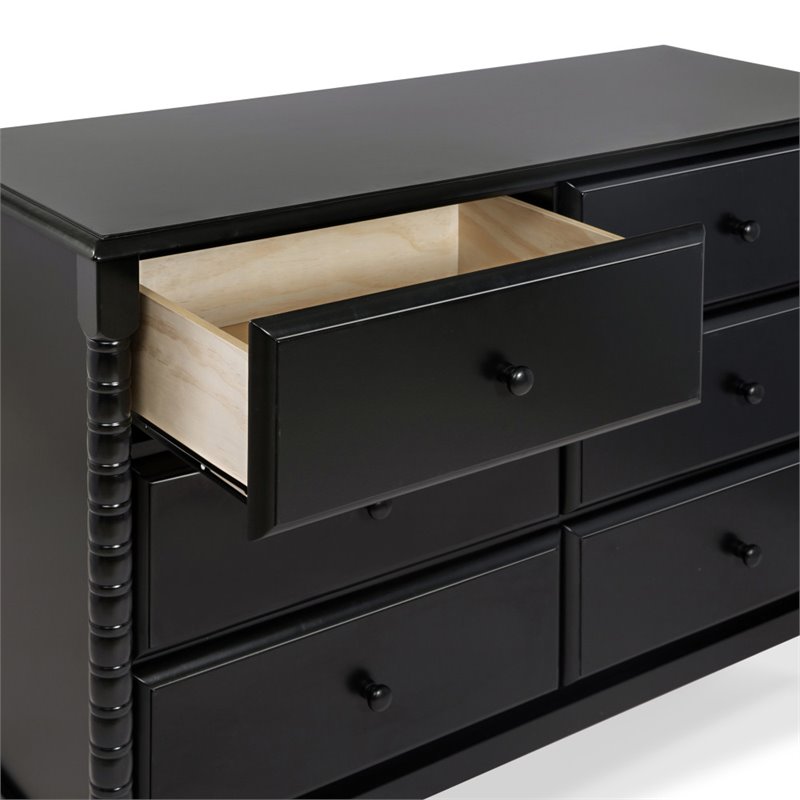 DaVinci Jenny Lind Spindle 6-Drawer Dresser in Ebony