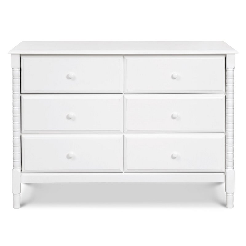 DaVinci Jenny Lind Spindle 6-Drawer Dresser in White