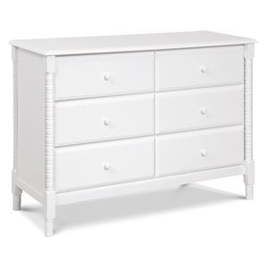 davinci jenny lind spindle 6-drawer dresser in white