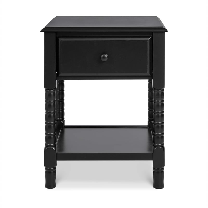 DaVinci Jenny Lind Engineered Wood Spindle Kids Nightstand in Ebony