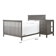 DaVinci Autumn Pine Wood Full Size Bed Conversion Kit in Slate