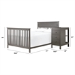 DaVinci Autumn Pine Wood Full Size Bed Conversion Kit in Slate