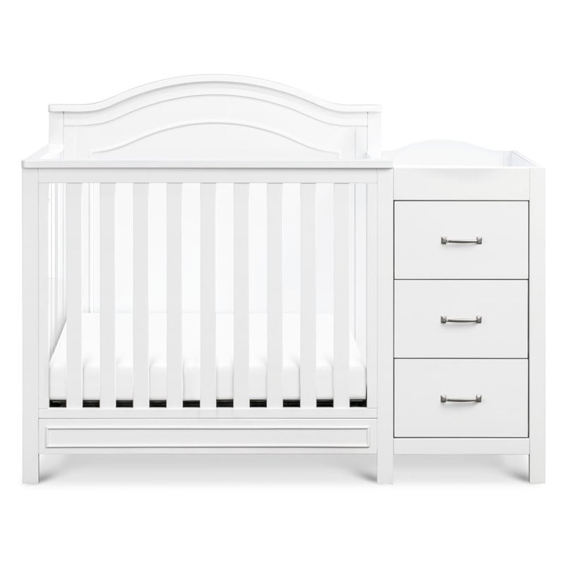 DaVinci Charlie 4-in-1 Convertible Mini Crib-Changer in White