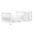 DaVinci Kalani Full-Size Pine Wood Bed Conversion Kit In White